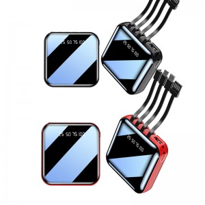 4 in 1 tükör 20000mah hordozható LED-es fénygyors töltőerő bank